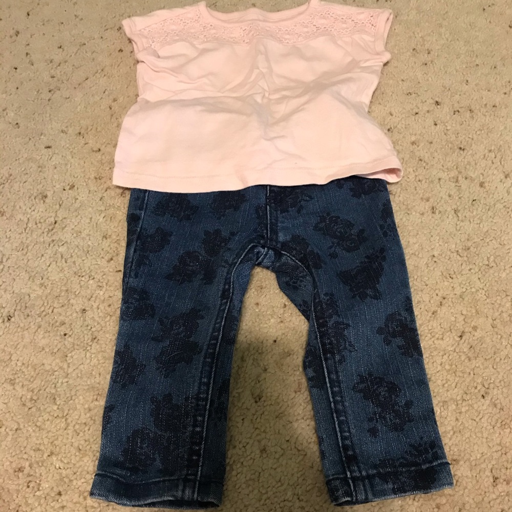 EUC crazy 8 shirt and jeans